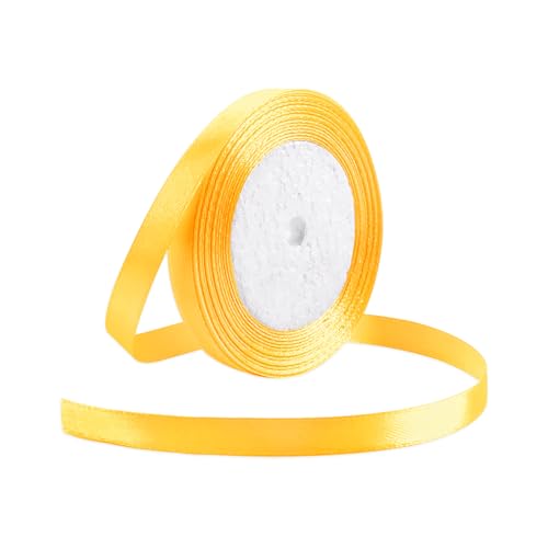 Satinband mit Draht, 22,7 m, gelb, 0,9 cm Stoffband für Bastelschleifen, Rosenstrauß, Urlaubsgeschenkverpackung, Party-Dekoration Satinband mit Draht, 22,7 m, gelb, 0,9 cm Stoffband für Bastelschleifen, Rosenstrauß, Urlaubsgeschenkverpackung, Party-Dekoration von Newkita