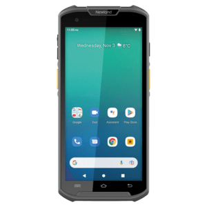 Newland MT93 Pro UHF, 2D, 14cm (5,5), GPS, Gun, RFID, USB-C, BT, WLAN, Android, Kit, RB Mobiles Datenerfassungsgerät, 2D, Imager, Bildschirmdiagonale: 14 cm (5,5), Touchscreen, Auflösung: 720x1440 Pixel, GPS, Pistolengriff, RFID (leser, UHF), Kamera (13 MP), Front-Kamera (5 MP), Vibration, Helligkeit 400cd, Anschluß: USB-C, Bluetooth, Wi-Fi 6E, Micro SD-Slot, Octa Core, 2,2 GHz, RAM: 4GB, Flash: 64 GB, Android (13), inkl.: Kabel (USB-C), Netzteil, Akku, 10000 mAh, herausnehmbare Batterie, Handschlaufe, Schutzfolie (NLS-MT9356-W4-UHF1) von Newland