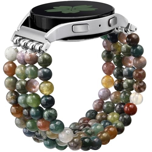 Newlibery Naturstein Armband Kompatibel mit Samsung Galaxy Watch 7/6/5/4 40mm 44mm, 6/4 Classic 43mm 47mm 42mm 46mm Watch 5 Pro 45mm, 3 41mm, 20mm Elastisch Handgefertigter Armbänder Damen Newlibery Naturstein Armband Kompatibel mit Samsung Galaxy Watch 7/6/5/4 40mm 44mm, 6/4 Classic 43mm 47mm 42mm 46mm Watch 5 Pro 45mm, 3 41mm, 20mm Elastisch Handgefertigter Armbänder Damen von Newlibery