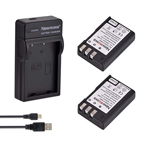 Newmowa® EN-EL9 EN-EL9A Ersatz Akku (2er Pack) und tragbar USB-Ladegerät-Set für Nikon D3000, D5000, D40, D60, D40X von Newmowa