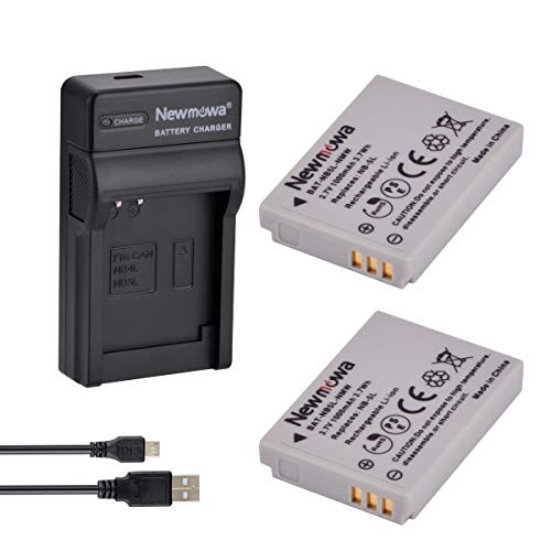 Newmowa® NB-5L Ersatz Akku (2er Pack) und tragbar USB-Ladegerät-Set für Canon NB-5L and Canon PowerShot S100, S110, SD700 is, SD790 is, SD800 is, SD850 is, SD870 is von Newmowa