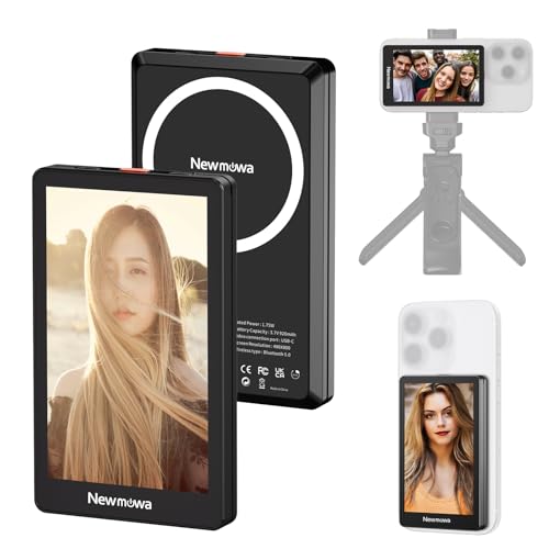 Newmowa Schwarzer magnetischer Telefon Vlog Selfie Monitorbildschirm,1080P Drahtlosaufnahme,Telefon Rückkamera für Selfie Vlog TikTok Livestream,Kompatibel mit iPhone(Support 4k 30fps Wired Recording) Newmowa Schwarzer magnetischer Telefon Vlog Selfie Monitorbildschirm,1080P Drahtlosaufnahme,Telefon Rückkamera für Selfie Vlog TikTok Livestream,Kompatibel mit iPhone(Support 4k 30fps Wired Recording) von Newmowa
