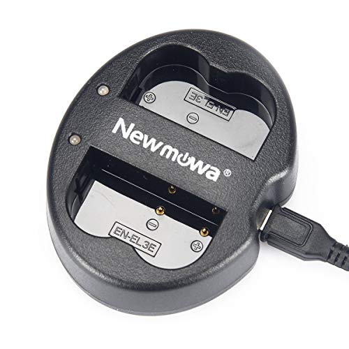Newmowa Dual USB Ladegerät für Nikon EN-EL3 EN-EL3E und Nikon D50 D70 D70s D80 D90 D100 D200 D300 D300S D700 (EN-EL3 Dual USB Ladegerät) von Newmowa