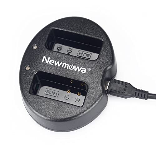 Newmowa Dual USB Ladegerät für Olympus BLN-1 BCN-1 und Olympus OM-D E-M1, OM-D E-M5, Pen E-P5, Pen-F, OM-D E-M5 II (BLN-1 Dual USB Ladegerät) von Newmowa