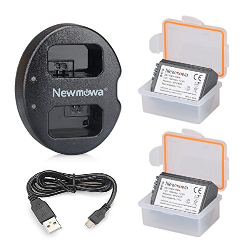 Newmowa Ersatz Akku NP-FW50 (2er Pack) und tragbar Micro USB Ladegerät Kit für NP-FW50 und Alpha a3000, Alpha a5000, Alpha a6000, a6100, a6300, a6500, Alpha 7, a7,Alpha 7R, a7R, Alpha 7S, a7S, ZV-E10 von Newmowa