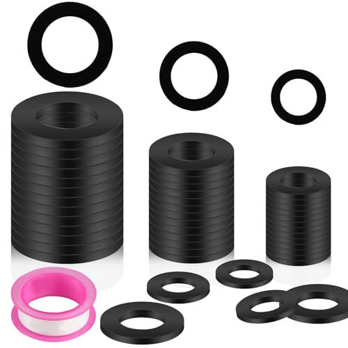 36 Stück Dichtungsringe für Wasserhahn Dichtung, Gummi Flachdichtung Set Dichtung Duschschlauch Duschkopf O-Ring Gummischlauchringe Unterlegscheibe für 1/2 Zoll 3/4 Zoll 1 Zoll Dichtungen, Schwarz 36 Stück Dichtungsringe für Wasserhahn Dichtung, Gummi Flachdichtung Set Dichtung Duschschlauch Duschkopf O-Ring Gummischlauchringe Unterlegscheibe für 1/2 Zoll 3/4 Zoll 1 Zoll Dichtungen, Schwarz von Newoutset