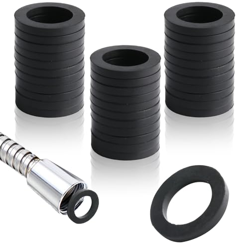 40 STK Flachdichtungen Dichtung, 3/4 Zoll Dichtungsringe, Gummidichtungen Sanitär 3/4 Zoll, Wasserhahn Dichtungen, Duschschlauch Unterlegscheiben, Duschkopf Waschbecken O-Ringe Gummi. von Newoutset