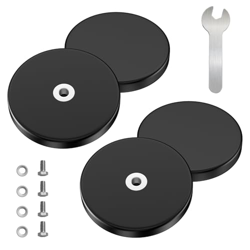 Newpop 4 Stück Magnet mit Gewinde, 8.5 kg Haftkraft Neodym Magnet Gummiert, Ø 43mm Gummierte Magnete zum Anschrauben, Gummi Runde Magnete mit M4 Innengewinde, Starke Gummiert Magnete Anti-Rutsch Newpop 4 Stück Magnet mit Gewinde, 8.5 kg Haftkraft Neodym Magnet Gummiert, Ø 43mm Gummierte Magnete zum Anschrauben, Gummi Runde Magnete mit M4 Innengewinde, Starke Gummiert Magnete Anti-Rutsch von Newpop