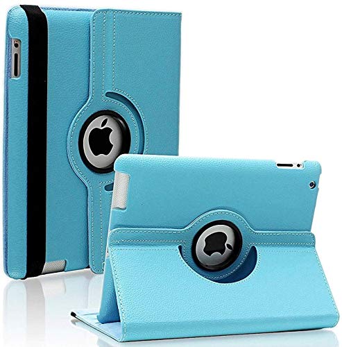 Schutzhülle für iPad 2 / 3 / 4, 360 Grad drehbarer Ständer, Smart Case Schutzhülle mit automatischer Wake-up-/Sleep-Funktion für Apple iPad 4, iPad 3 und iPad 2, Himmelblau von Newraturner