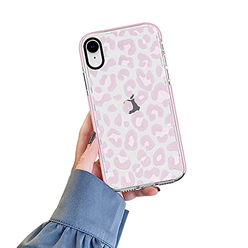 Newseego Kompatibel mit iPhone XR Hülle, Süßes und Stilvolles Leopardenmuster Weiche Silikon iPhone XR Hülle Transparente Flexible TPU Stoßfeste Rückseitenhülle mit Animal Print für iPhone XR-Rosa. von Newseego