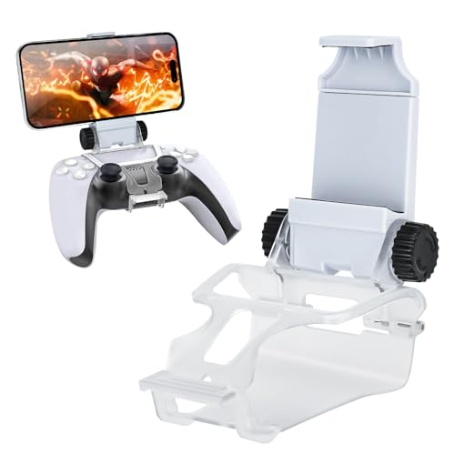 Newseego PS5 Controller Phone Mount Clip,Klappbarer Handyhalter für Game Controller Handyhalterung für PS5 Gamepad Controller Faltbarer Handyhalter Mount Clip für PS5 Controller-Weiß von Newseego