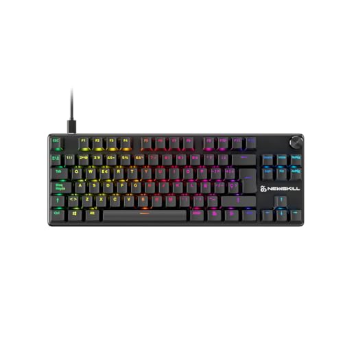 NEWSKILL Serike V2 TKL Mechanische Gaming-Tastatur, RGB, Tenkeyless, Outemu, Red, Hotswap, kompakt, Schwarz von Newskill