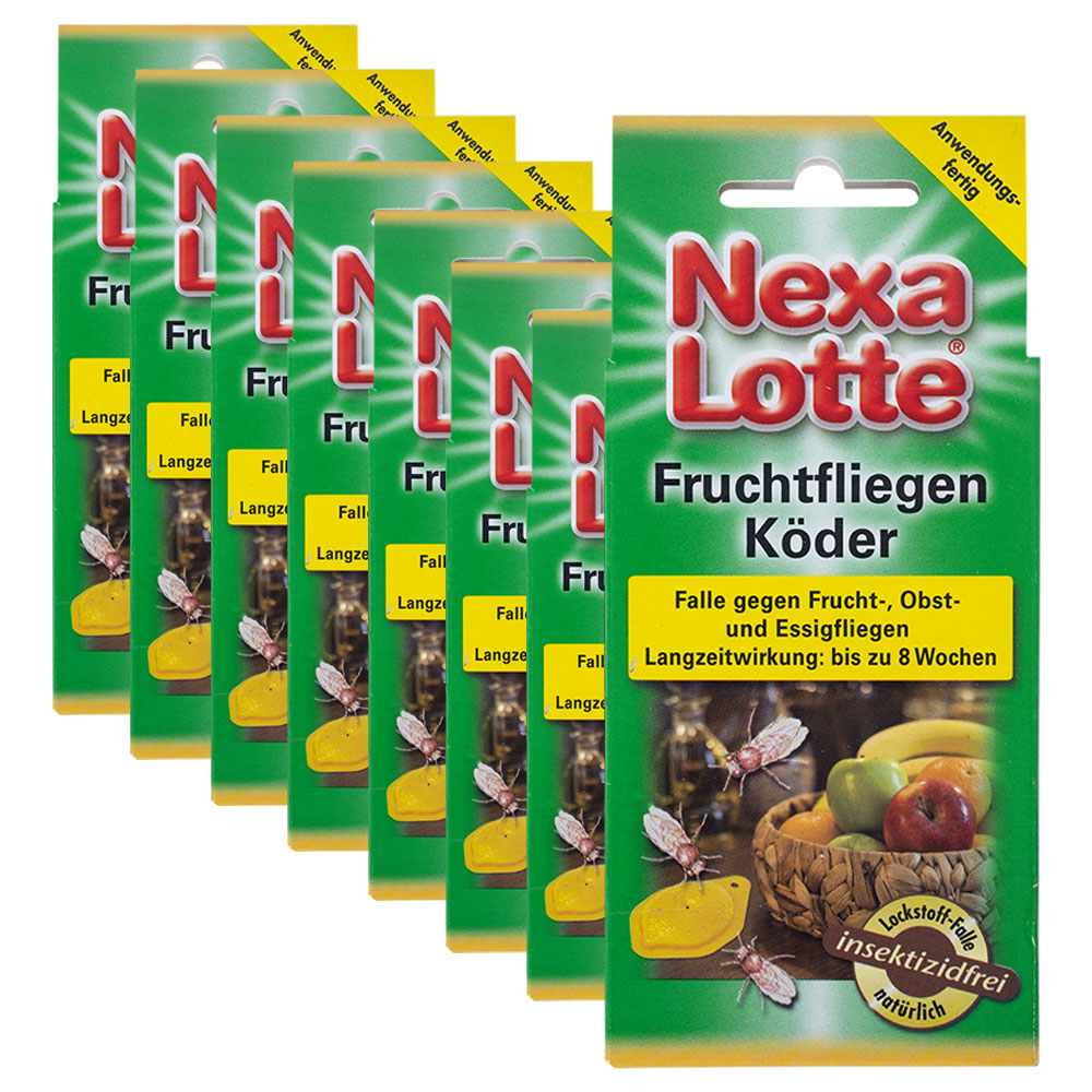 8er Set Fruchtfliegen Köder, Insektizidfrei, Lockstoff-Falle von Nexa Lotte