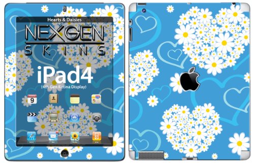 Nexgen Skins IPAD40030 Hearts & Daisies 3D Dimensional Skin Case für Apple iPad 2/3/4 von Nexgen Skins