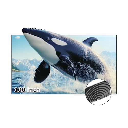 NexiGo 100-Inch Fresnel Projector Screen for Bright Day Light Use, 85% Ambient Light Rejecting ALR Projection Screen for Ultra Short Throw Projector, 16:9 Fixed Frame, Active 3D, HDR von NexiGo