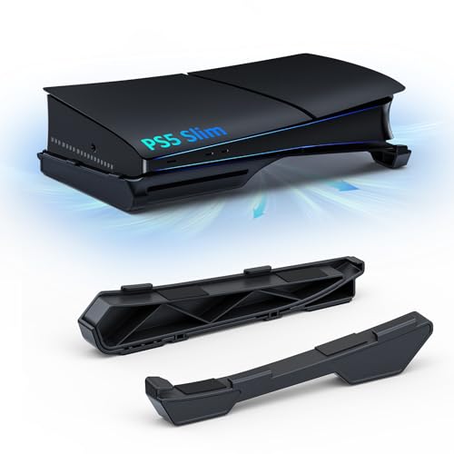 NexiGo Horizontal Stand for New PS5 Slim Console, [Minimalist Design], Base Stand for PS5 Accessories, Compatible with Playstation 5 Slim Disc & Digital Editions, Black von NexiGo