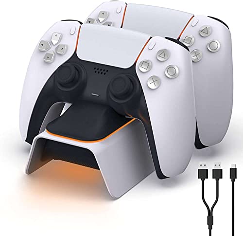 NexiGo PS5 Controller Ladestation, PS5 Ladestation Controller 2 Std Schnelllade LED Anzeige Schutzchip Ladestation für DualSense Ladestation, PS5 Ladestation für Sony DualSense Wireless Controller von NexiGo