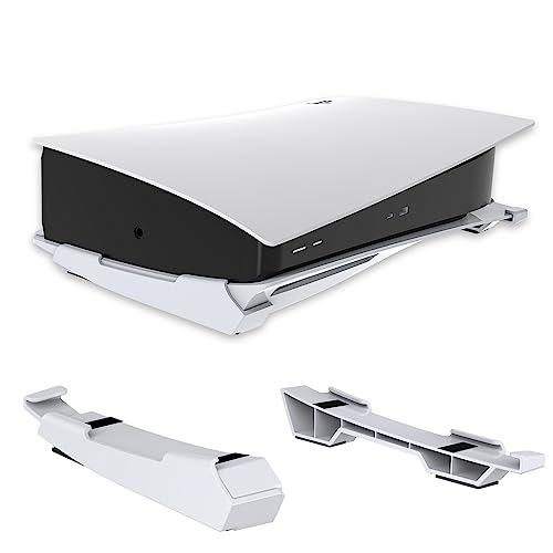 NexiGo PS5 Zubehör Horizontaler Ständer, [Minimalistisches Design], PS5 Basisständer, Kompatibel mit Playstation 5 Disc & Digital Editions, Weiß von NexiGo