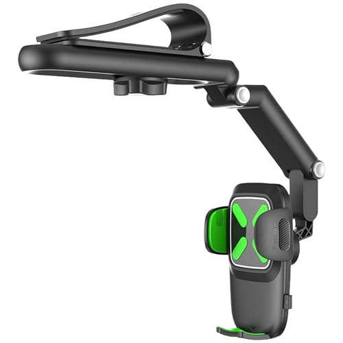 Nexoria Sonnenblenden-Telefonhalter, Auto Armaturenbrett Telefonhalter 360° Drehbarer Und Einziehbarer Autotelefonhalter Multifunktionaler Einstellbare Ständer Für Alle Smartphone (Grün,B) von Nexoria