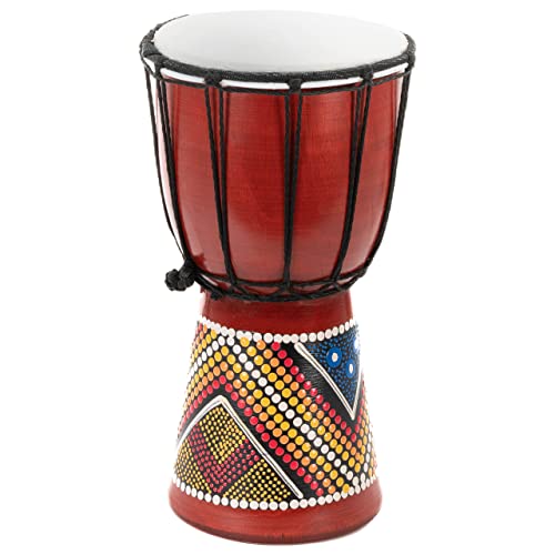 Indonesische Kinder-Djembe „bunt bemalt" 30 cm hoch - Handarbeit von Nexos Trading