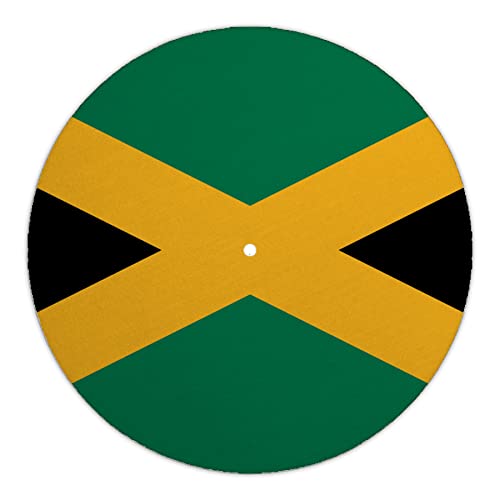 Next Ferry - Slipmat - Jamaica Reggae - Plattenspieler Matte aus Filz - Slipmats für Dj's - Plattentellerauflage für alle Plattenspieler Turntables - gedruckt in Deutschland von Next Ferry