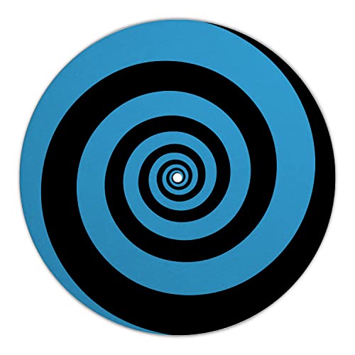 Next Ferry - Slipmat - Spirale blau - Plattenspieler Matte aus Filz - Slipmats für Dj's - Plattentellerauflage für alle Plattenspieler Turntables - gedruckt in Deutschland von Next Ferry