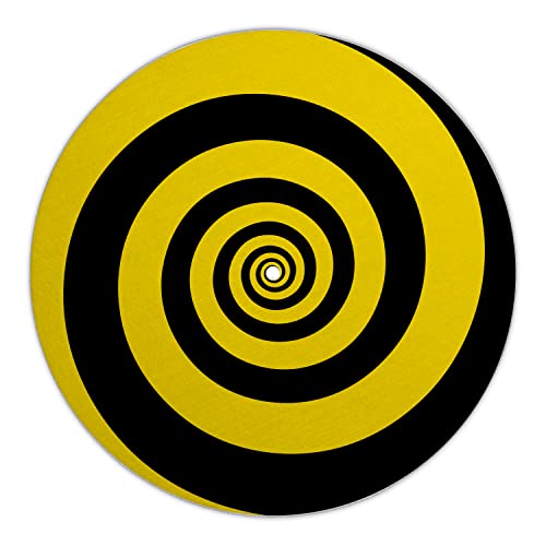 Next Ferry - Slipmat - Spirale gelb - Plattenspieler Matte aus Filz - Slipmats für Dj's - Plattentellerauflage für alle Plattenspieler Turntables - gedruckt in Deutschland von Next Ferry