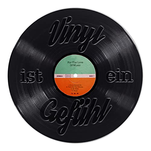 Next Ferry - Slipmat - Vinyl ist EIN Gefühl - Plattenspieler Matte aus Filz - Slipmats für DJ's - Plattentellerauflage für alle Plattenspieler Turntables - gedruckt in Deutschland von Next Ferry