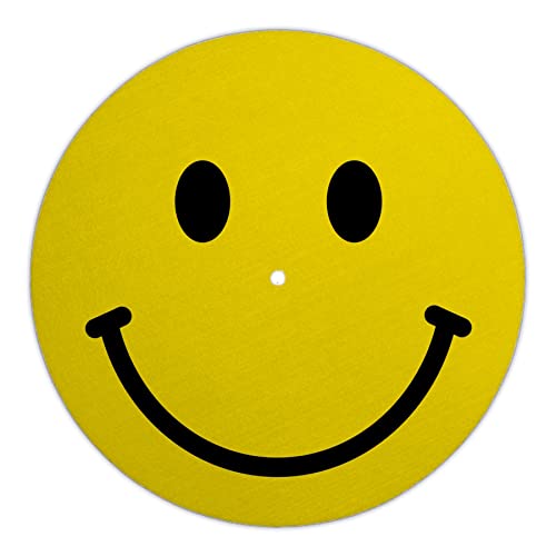 Slipmat - Smile - Plattenspieler Matte aus Filz - Slipmats für Dj's - Plattentellerauflage für alle Plattenspieler Turntables - gedruckt in Deutschland von Next Ferry