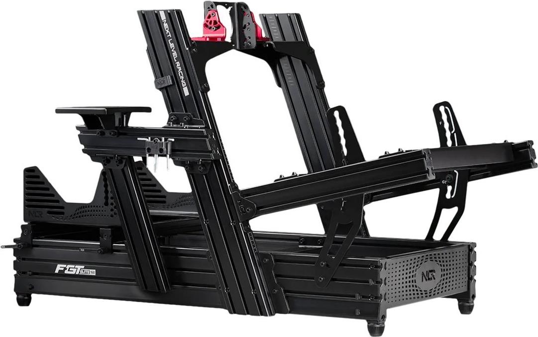 Next Level Racing ELITE 160 Aluminium Simulator Cockpit - Front und Side Mount Edition - Professionelles Cockpit für Rennsimulatoren - aus robustem eloxierten Aluminium - für Direct Drive konzipiert - für Gamer und professionelle Anwender - leichte Montage - umfangreiches Zubehör - kompatibel zu gängigen Lenkrädern und Pedalen (NLR-E026) von Next Level Racing