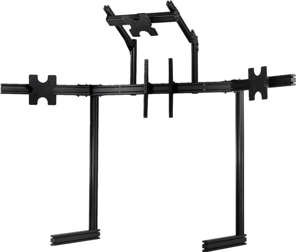 Next Level Racing Elite - Aufstellung - für 4 Monitore - Ständer für 4 Monitore - 6063 Aluminium, pulverbeschichteter Kohlenstoffstahl - Schwarz - Bildschirmgröße: 53,3-109,2 cm (21-43) - freistehend (NLR-E037) von Next Level Racing
