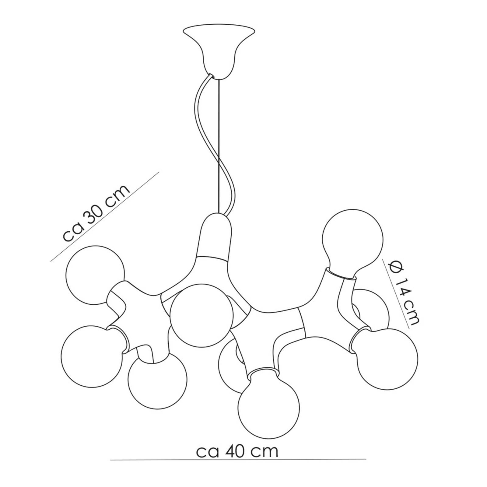 next DNA 0,1,2 - Designer-Pendelleuchte, chrom von Next