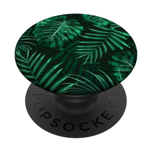 Farn und Pflanzen Muster als cooler Hintergrund PopSockets PopGrip: Ausziehbarer Sockel und Griff für Handys/Tablets mit Tauschbarem Top von NextLevel Merch