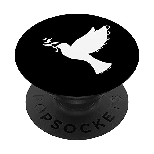 Friedenstaube mit Ölzweig Friedenssymbol Friedenszeichen PopSockets mit austauschbarem PopGrip von NextLevel Merch