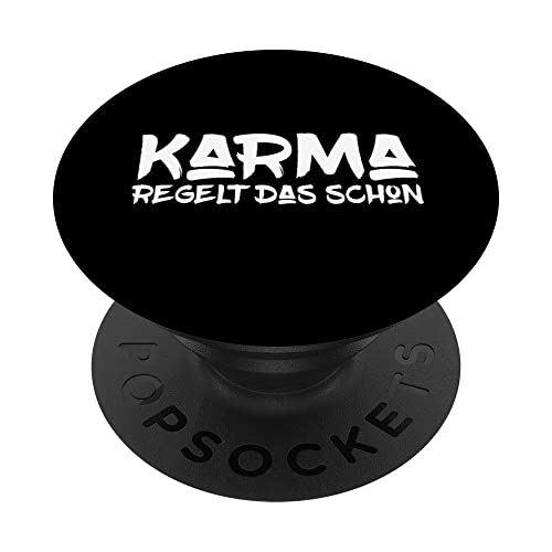 Karma regelt das schon lustiger Spruch PopSockets mit austauschbarem PopGrip von NextLevel Merch