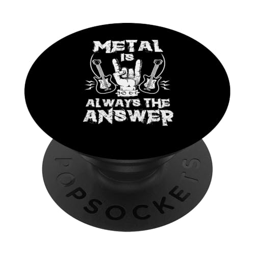 Metal is always the answer Heavy Musik E-Gitarre PopSockets Klebender PopGrip Metal is always the answer Heavy Musik E-Gitarre PopSockets Klebender PopGrip von NextLevel Merch