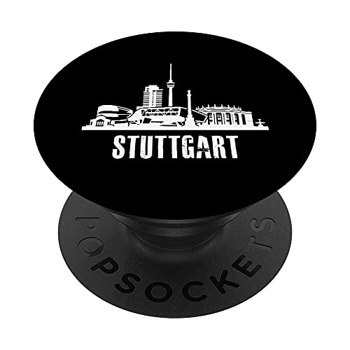 Stuttgart Stadt Silhouette und Skyline der Innenstadt PopSockets mit austauschbarem PopGrip von NextLevel Merch