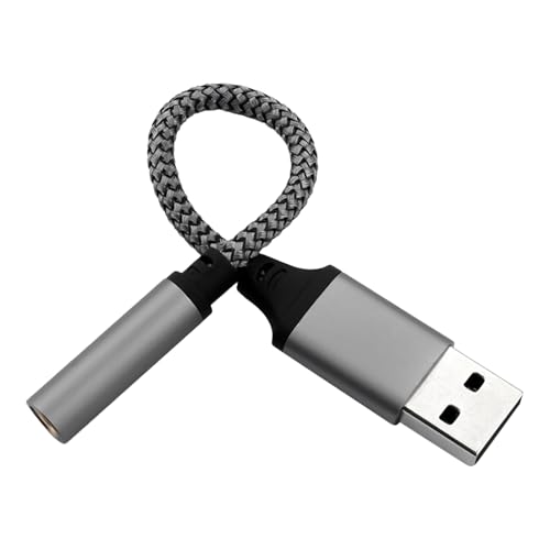 USB-zu-Klinken-Audio-Adapter, USB-Kopfhörer-Klinken-Adapter | -Kopfhörer-Klinkenadapter, Externer Soundkartenkonverter - Plug-and-Play-Audiokabel, Stereo-Konverter Für Headset, PC, Laptop, Desktops USB-zu-Klinken-Audio-Adapter, USB-Kopfhörer-Klinken-Adapter | -Kopfhörer-Klinkenadapter, Externer Soundkartenkonverter - Plug-and-Play-Audiokabel, Stereo-Konverter Für Headset, PC, Laptop, Desktops von Nexusectar