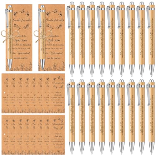 Nezyo 18 Stück Abschiedsgeschenk für Kollegen Ruhestand Jobwechsel Geschenk Inspirierende Druckkugelschreiber mit Gravur Kraftpapier Lesezeichen(Mögest du Stolz Sein) von Nezyo