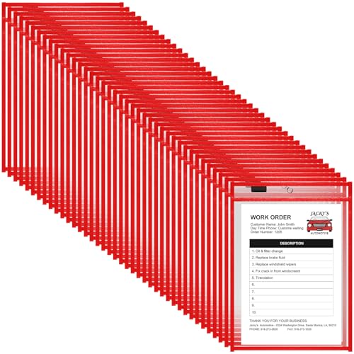 Nezyo 50 Stück trocken abwischbare Kunststoffhüllen für Arbeitskarten, Ladenhalter, Bestelltaschen, transparente Hüllen für Tickets, Ordner, Kunststoffhüllen für Papier, Lehrerbedarf für Klassenzimmer Nezyo 50 Stück trocken abwischbare Kunststoffhüllen für Arbeitskarten, Ladenhalter, Bestelltaschen, transparente Hüllen für Tickets, Ordner, Kunststoffhüllen für Papier, Lehrerbedarf für Klassenzimmer von Nezyo
