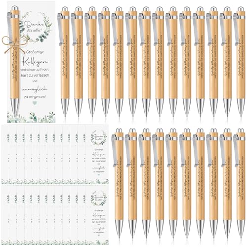 Nezyo Kollegen Abschiedsgeschenk inklusive Einziehbare Kugelschreiber und Dankeschön Lesezeichen Ruhestand Jobwechsel Geschenk für Mitarbeiter(24 Sets,Großartige Kollegen sind Schwer zu Finden) von Nezyo