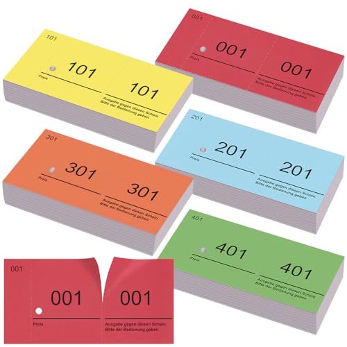 Nezyo Nummernblöcke Doppelnummern Blöck 1-500 Nummern Zahlen 5 Farben 5X10cm Nummernblöcke Für Garderobenmarken Nummerierte Abrisse Lose Events Partys Messen Lotterien und Leckereien Nezyo Nummernblöcke Doppelnummern Blöck 1-500 Nummern Zahlen 5 Farben 5X10cm Nummernblöcke Für Garderobenmarken Nummerierte Abrisse Lose Events Partys Messen Lotterien und Leckereien von Nezyo