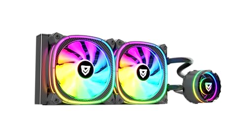 Nfortec - ATRIA X Liquid CPU Cooling ARGB 240mm, Infinity Mirror 360 Grad drehbar, 2x 120mm PWM ARGB Lüfter, AMD und Intel kompatibel, Schwarz von Nfortec