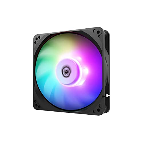 Nfortec Caelum/Azir RGB-Lüfter, 120 mm, leise, hoher Luftstrom, kompatibel mit PC, Gaming, Schwarz von Nfortec