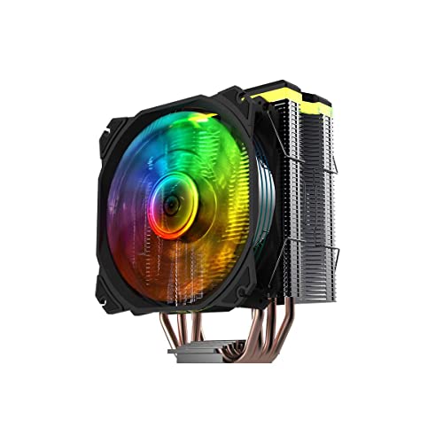 Nfortec - CENTAURUS X CPU-Kühlkörper mit 4 Heatpipes, 120mm A-RGB PWM-Lüfter, TDP 180W, LGA1700 und AM5-kompatibel, schwarz von Nfortec