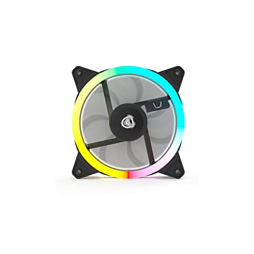 Nfortec Draco V2 ARGB Ventilator, 120 mm, ultra-leise, 20 dB, 4-polig, hoher Luftstrom, Schwarz von Nfortec