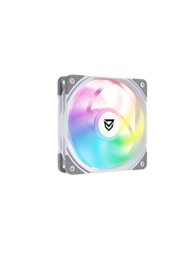 Nfortec KOIT Ventilator, 120 mm, A-RGB PWM White, Kühlkörper und Flüssigkeitskühlung, anpassbare Beleuchtung, leiser Betrieb, PWM-Steuerung, 120 mm, DC 12 V, kompatibel mit Chassis und Radiatoren von Nfortec
