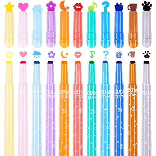 NiArt 11er-Pack Süße Candy-Farbige Textmarker mit Mini-Stempelspitzen für Ausmalen, Zeichnen, Illustrieren, Journaling und Basteln, Kreative Schul- und Klassenraum-Selbsttinte-Schreibwaren NiArt 11er-Pack Süße Candy-Farbige Textmarker mit Mini-Stempelspitzen für Ausmalen, Zeichnen, Illustrieren, Journaling und Basteln, Kreative Schul- und Klassenraum-Selbsttinte-Schreibwaren von NiArt
