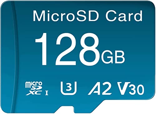 NiGHT LiONS TECH 128 GB Micro-SD-Karte, MicroSDXC-Speicherkarte für Drohnen, Smartphone, Kamera, Action-Cam, 4K-Videoaufnahme, UHS-I A2, U3, V30, C10, bis zu 130 MB/s, mit Adapter von NiGHT LiONS TECH