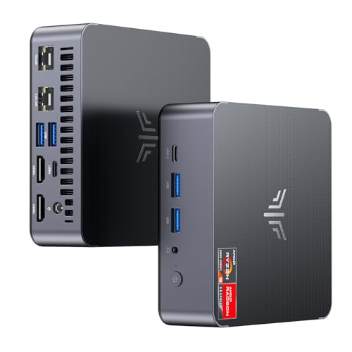 NiPoGi AM21 Mini PC АMD Ryzen 9 6900HX(8C/16T,bis zu 4,9 GHz),Mini Desktop Computer 16GB DDR5 512GB M.2 NVMe SSD Max.4TB,Mini-PC mit АMD Radeon 680M/USB4/4K Quad Displays/WiFi6 Dual LAN/BT5.2 von NiPoGi